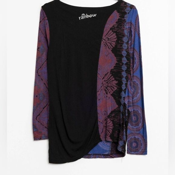 Desigual Woman’s Long Sleeve Rainbow Multi Media Tunic Top. Size Medium. - Picture 2 of 11